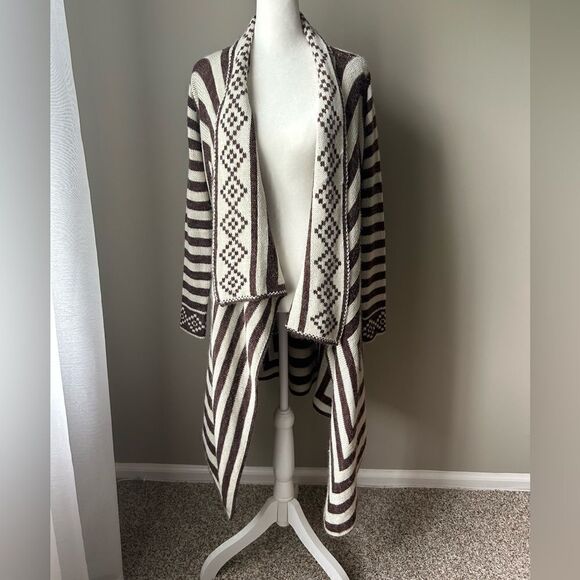Love By Design Women’s Long Southwestern Open Front Cardigan Size Small - Picture 1 of 11